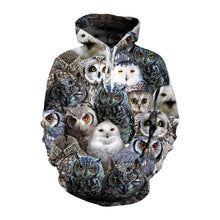 Load image into Gallery viewer, Alisister Owl Hoodies Sweatshirt 3d Full Print Hip Hop EUR Size Sweatshirts Hooded Tracksuit Moletom Sportswear Pullovers