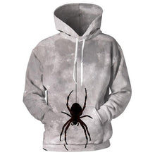 Load image into Gallery viewer, Cloudstyle New Fashion Hoodies Male 3D Spider Cobweb Printed Sweatshirts Full Print Unisex Hooded Funny Grey Tracksuits Tops 5XL